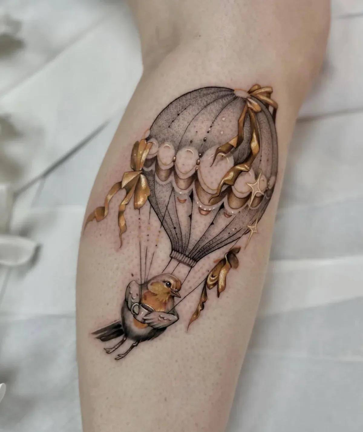 Ein Vogel auf Reisen, Tattoo von Annlie